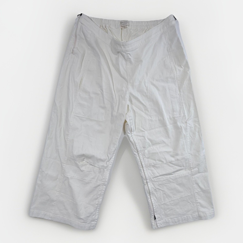 NWT PILCRO Anthropologie White Wide Leg Pants ADAPTIVE LINE Sz XL ADS RARE